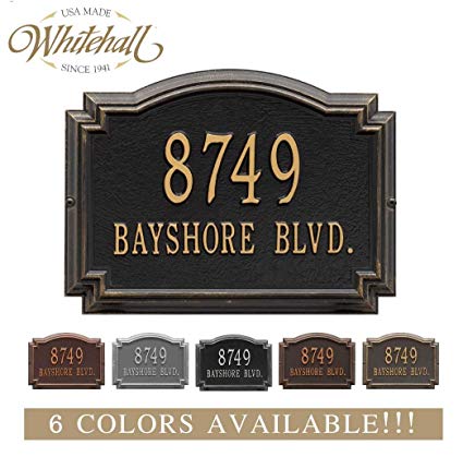 Cast Metal Address sign. The Williamsburg Address Plaque