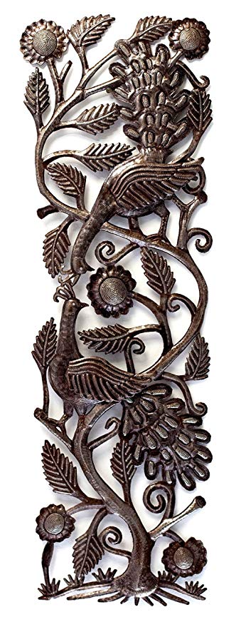 it's cactus - metal art haiti Peacocks in Love Haiti Metal Wall Art 14