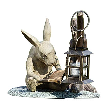 SPI Home 33778 Booklover Rabbit Garden Lantern