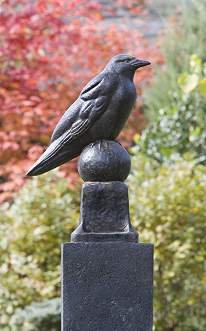 Campania International A-360-TN Raven Statue, Terra Nera Finish