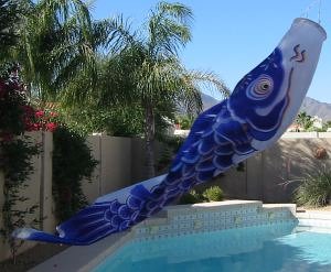 Large Blue Carp Koinobori Windsock