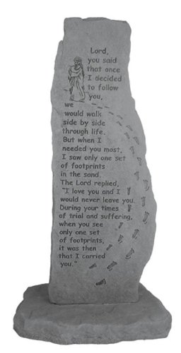 Footprints In the Sand Memorial Stone Totem