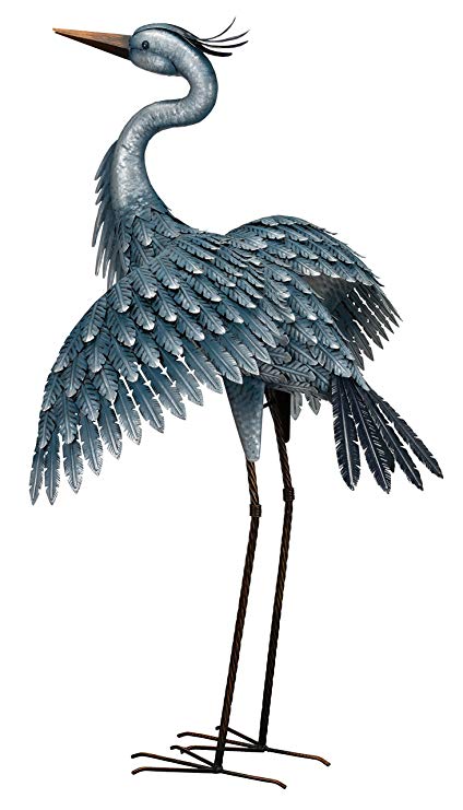 Regal Art & Gift 11779 Metallic Heron-Wings Out Bird Statuary, 41