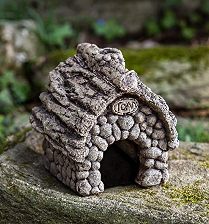 Campania International S-406-NA Toad House Statue, Natural Finish