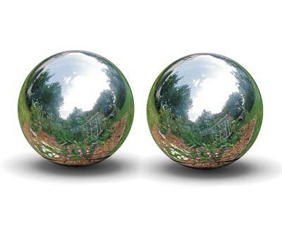 Rome Stainless Steel Gazing Balls, Silver, 12