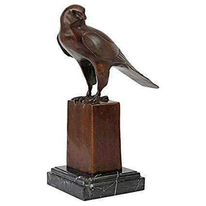 Design Toscano Noble Falcon Quality Lost Wax Bronze Statue