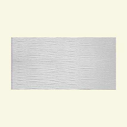 Fasade - Waves Horizontal Gloss White Decorative Wall Panel - Fast and Easy Installation (4' X 8' Panel)