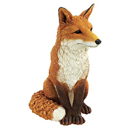 Design Toscano Simon the Fox Garden Statue, 18 Inch, Polyresin, Full Color